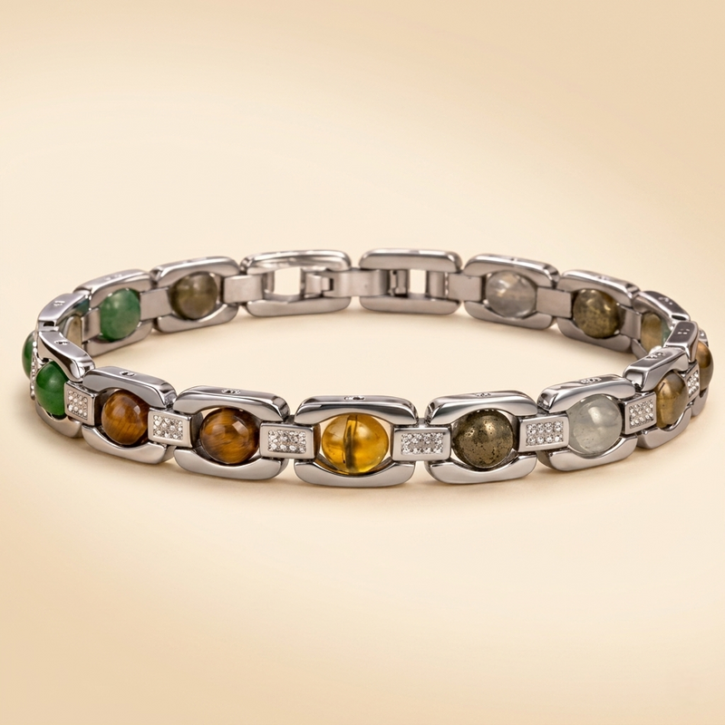 Silver Dhan Yog Bracelet β Wealth & Success Stones