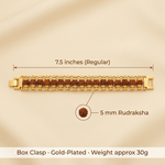 Gold Cap Rudraksha Bracelet – 5 Mukhi 4