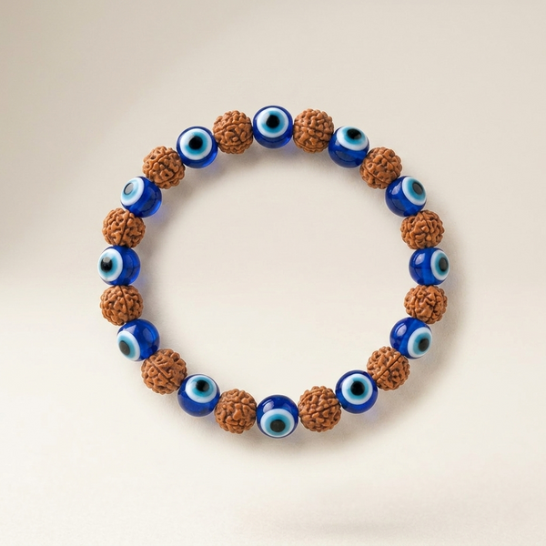 Rudraksha Evil Eye Bracelet – Protection