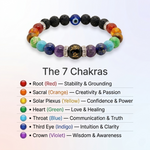 7 Chakra Healing Bracelet – Lava & Evil Eye 4