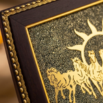 7 Horses Raw Pyrite Frame – Wealth & Success Vastu Decor 5