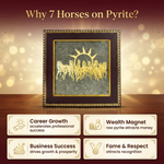 7 Horses Raw Pyrite Frame – Wealth & Success Vastu Decor 2