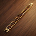 Gold Cap Rudraksha Bracelet – 5 Mukhi