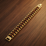 Gold Cap Rudraksha Bracelet – 5 Mukhi 1